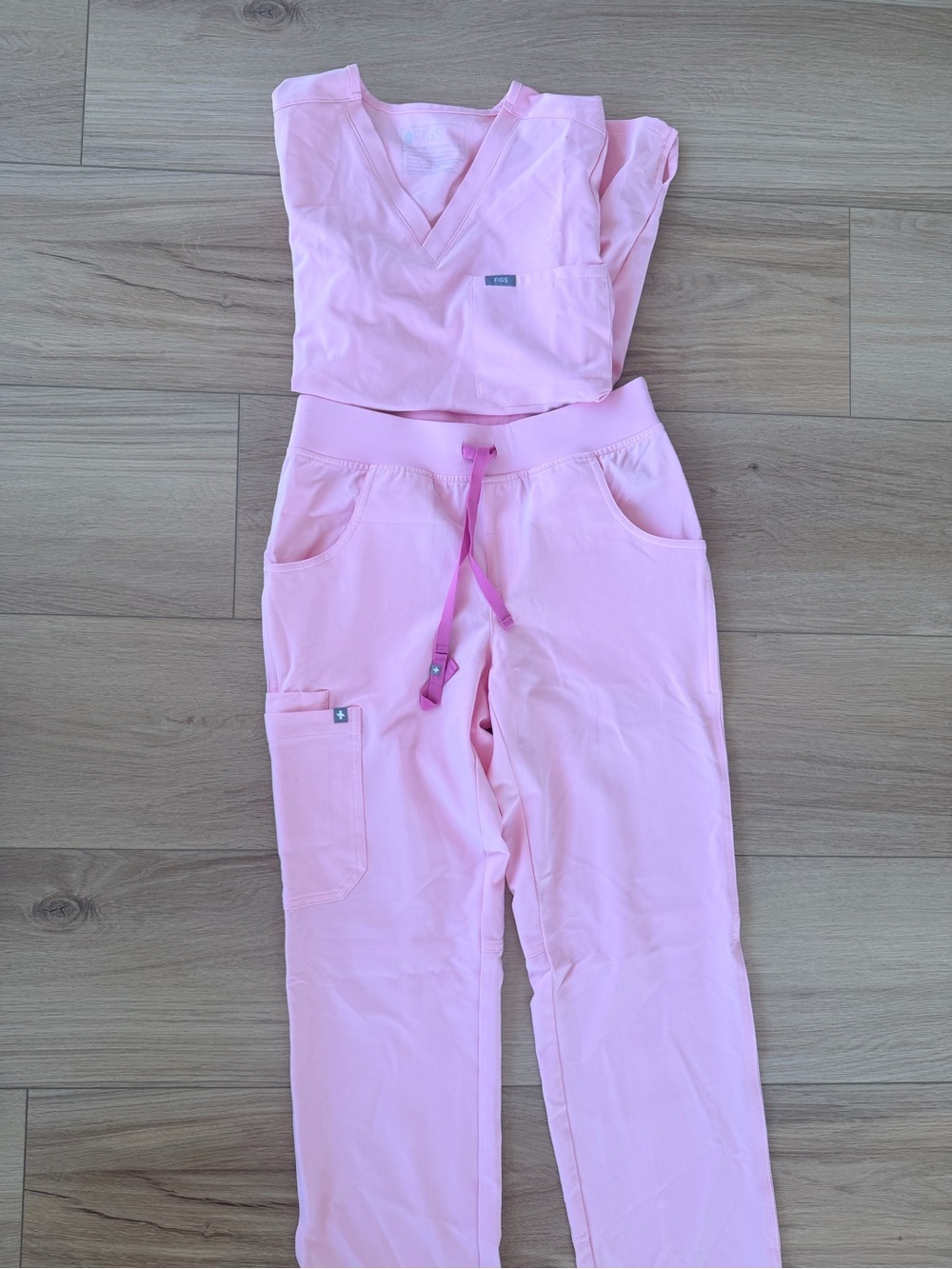 Figs Fight Club Pink Scrub Set - Women's Kade Cargo Pants & Catarina Top